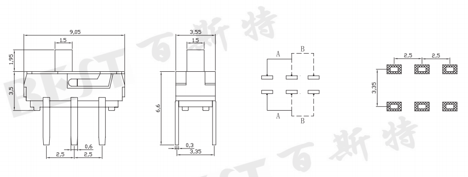 微型撥動開關(guān)MSS22D16