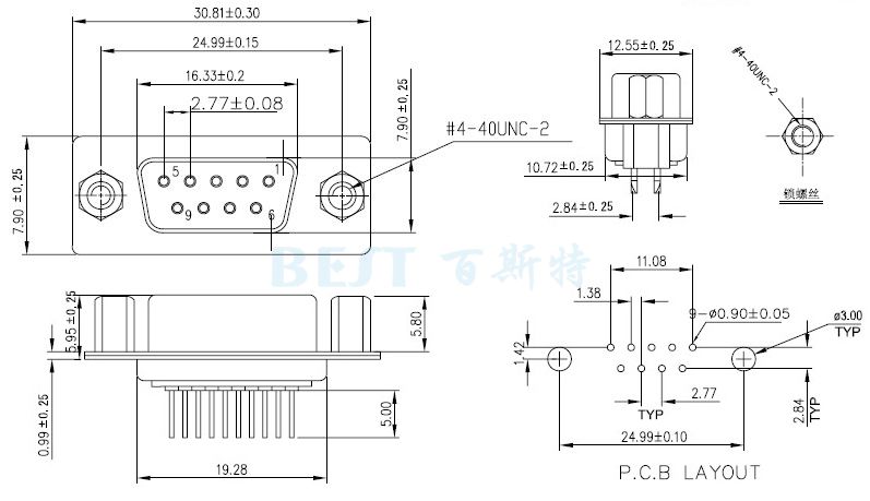 DB連接器DB-9P-02